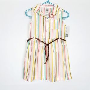Carter's Baby Girl Striped Belted Dress 24M